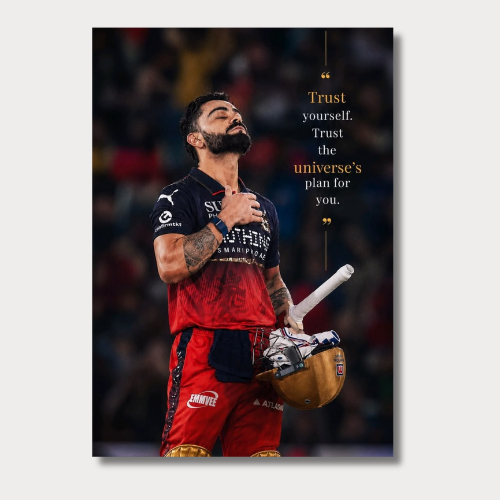 Virat Kohli Trust Yourself Wall Poster