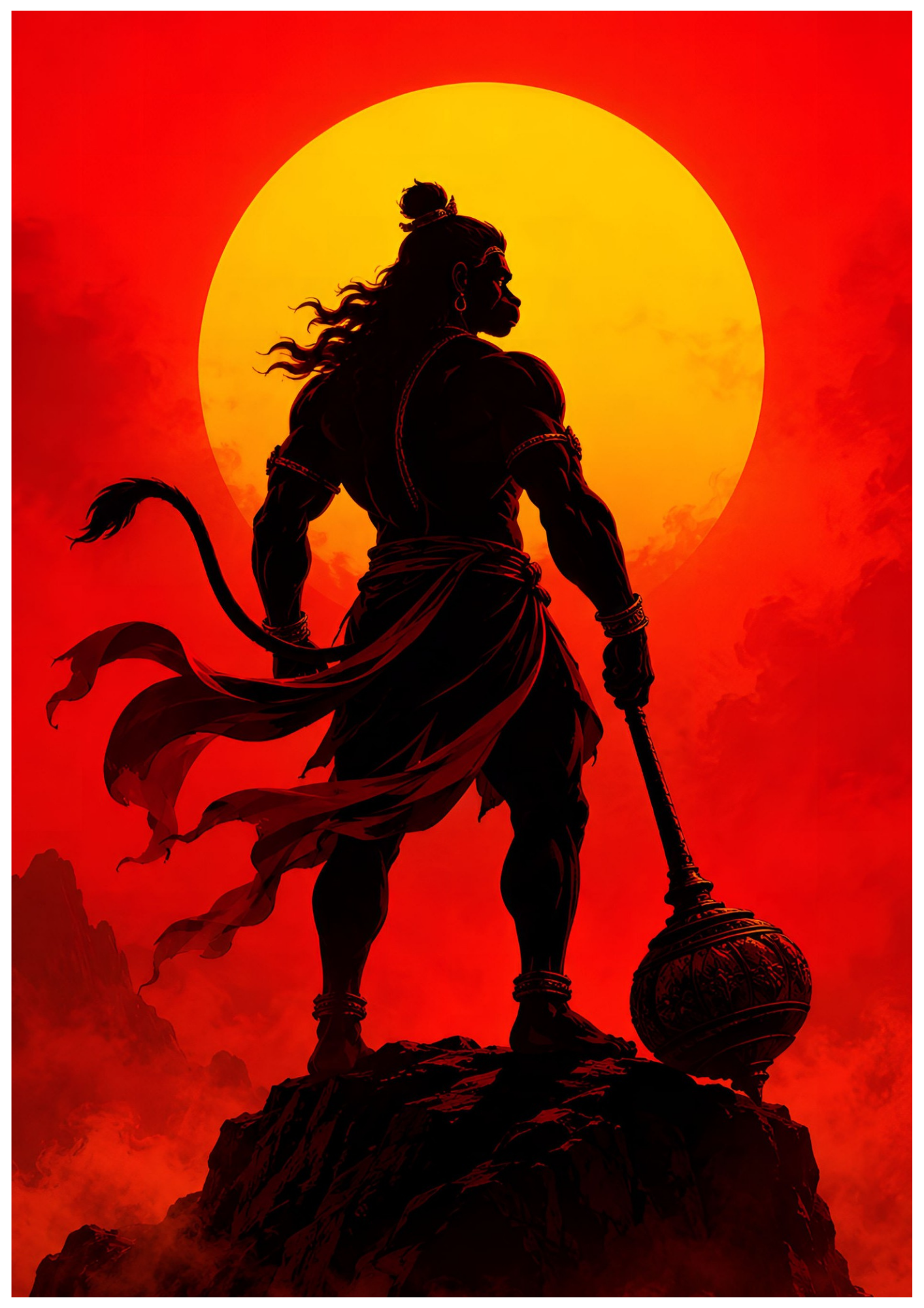 Hanuman Wall Poster Collection (Set of 8)