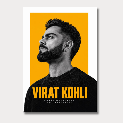 Virat Kohli Black Tshirt Wall Poster
