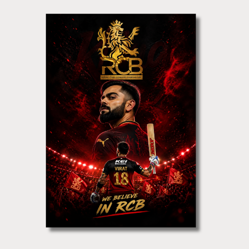 Virat Kholi We Believe Wall Poster