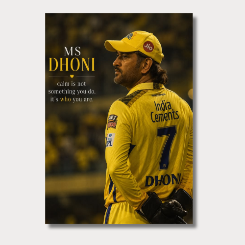 MS Dhoni Calm Wall Poster
