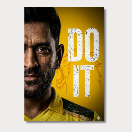 MS Dhoni Do It Wall Poster