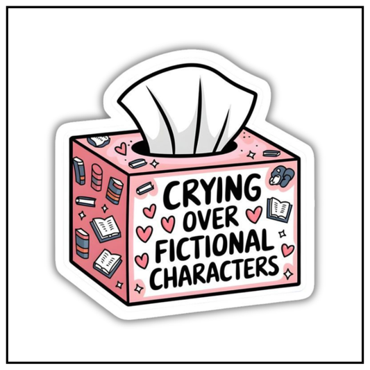 Crying Over Fictional Characters Sticker
