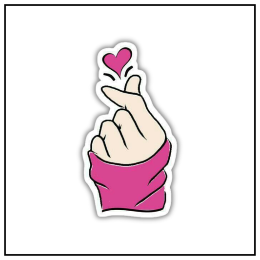 Pink Korean Love Sticker