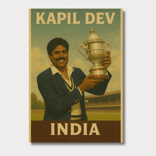 Kapil Dev World Cup Wall Poster