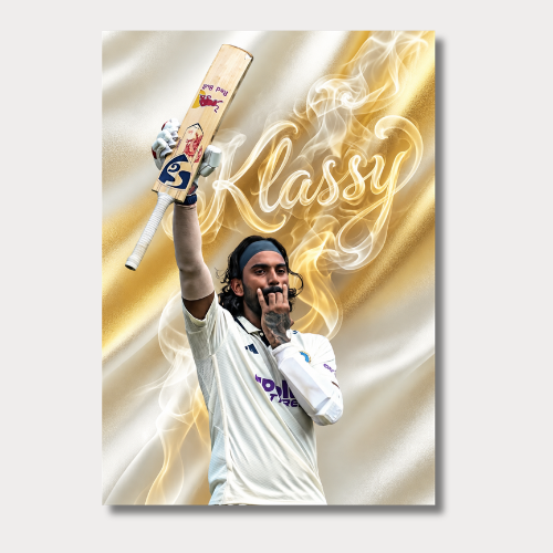 KL Rahul Klassy Century Wall Poster