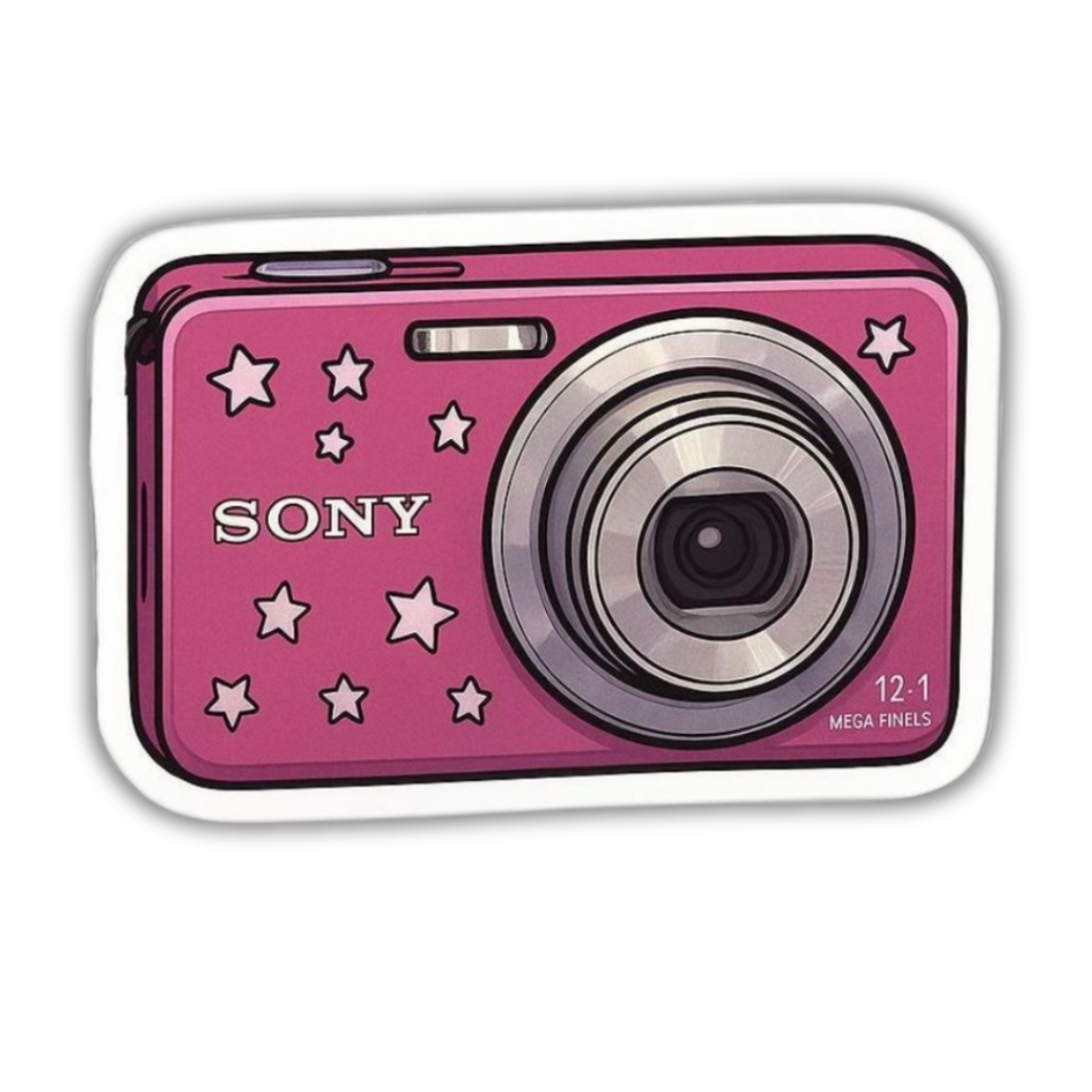 Pink Camera Sticker