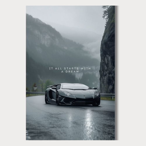 Black Car Wall Poster