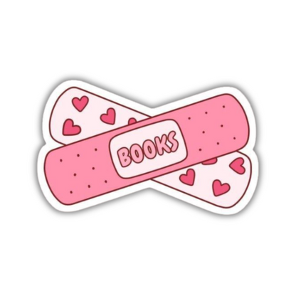 Books Pink Bandage Sticker