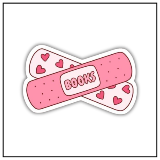 Books Pink Bandage Sticker