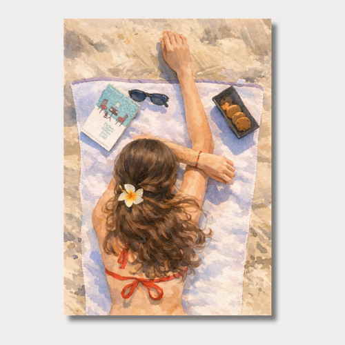 Girl Near Beach Wall Poster
