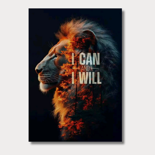 Lion I Can I Will Wall Poster