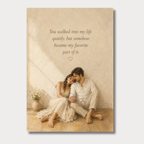 Minimalist Romantic Couple Wall Poster