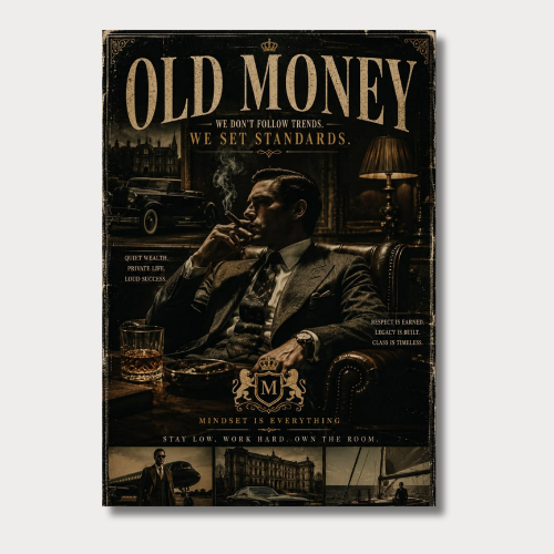 Old Money Vintage Luxury Wall Poster