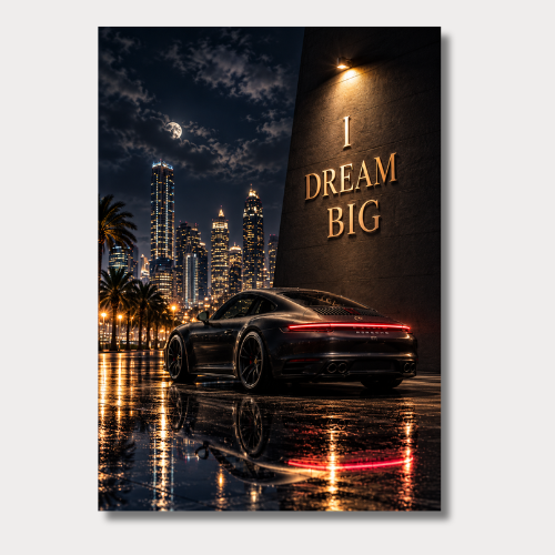 I Dream Big Car Wall Poster