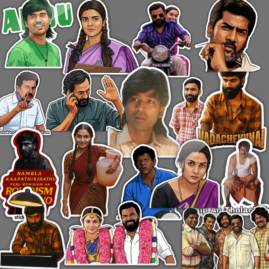 World of Vada Chennai Stickers (17 pcs)