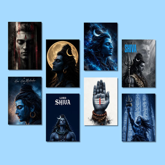 Lord Shiva Wall Poster Collection (Set of 8)