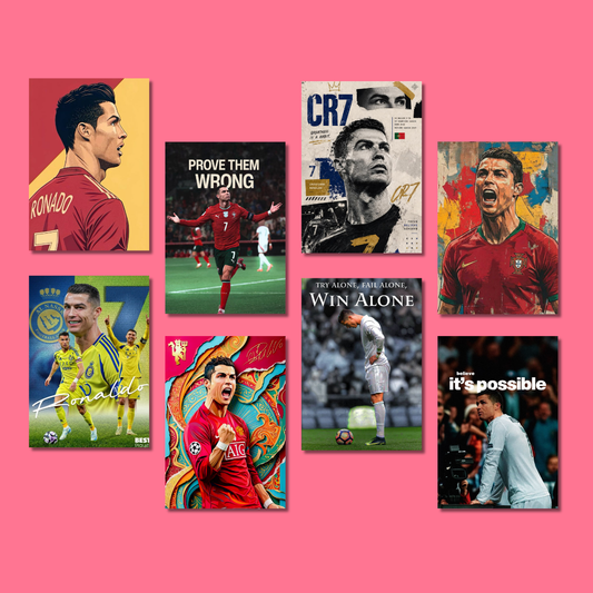 Cristiano Ronaldo Wall Poster Collection (Set of 8)